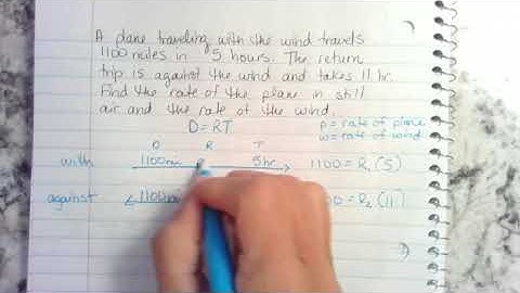 Plane vs Wind D=RT Problem