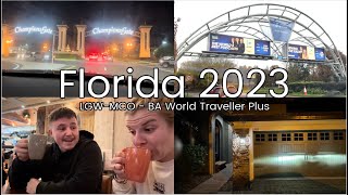 Florida Travel Day | LGW  MCO BA World Traveller Plus | November  December 2023