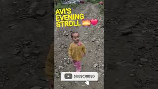Evening walks are better with Avi’s little smiles 🌅❤️ #cute #babygirl #babyshorts