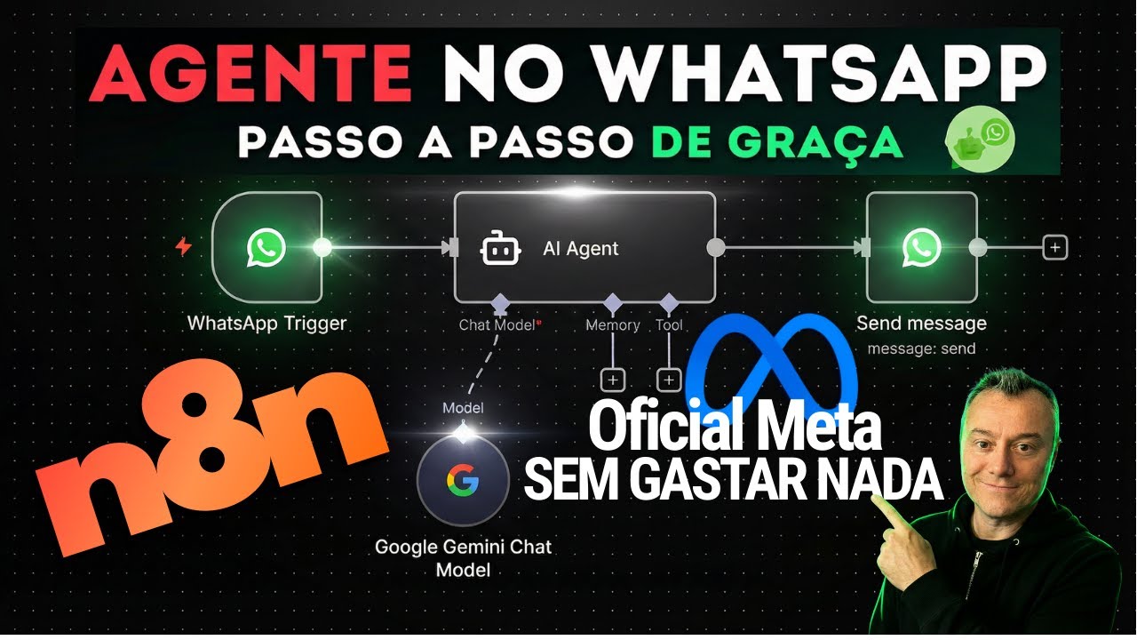 Crie um agente de IA no WhatsApp com N8N e Gemini grátis