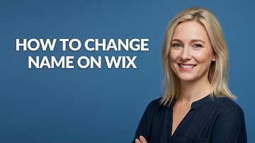 HOW TO CHANGE NAME ON WIX - Julia