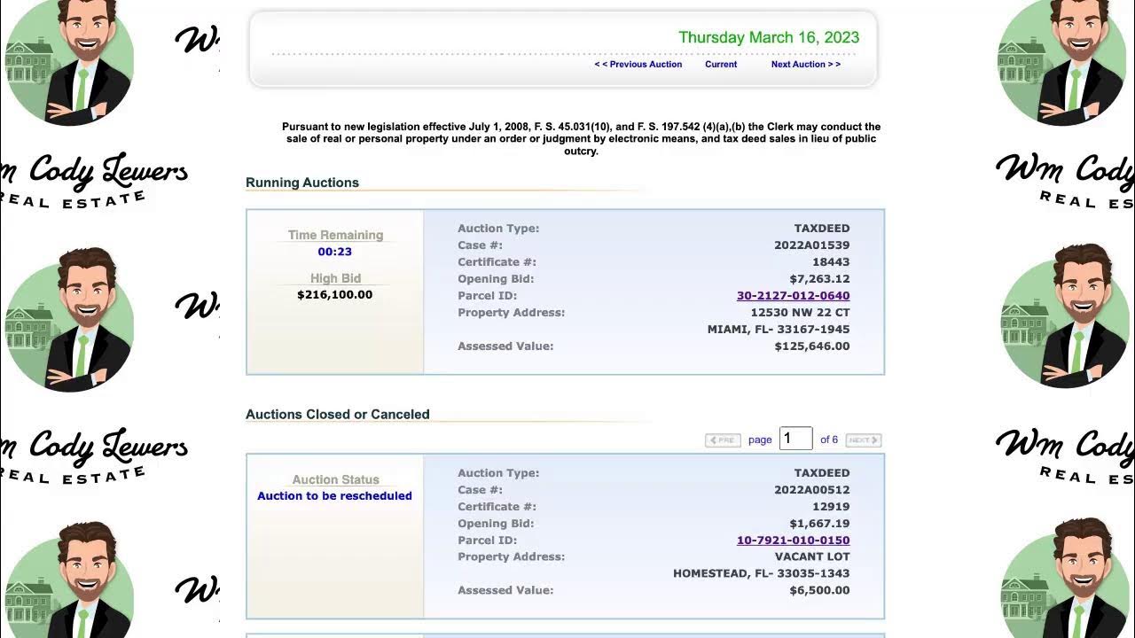 MIAMIDADE COUNTY TAX DEED AUCTION YouTube