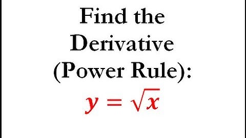Power Rule of Derivatives (Calculus) - Worked Example #1