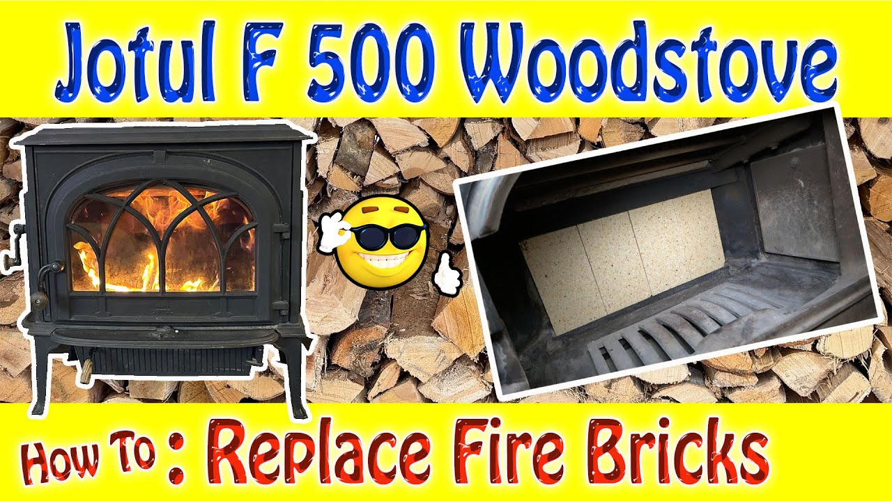 Как заменить огнеупорные кирпичи в дровяной печи Jotul F 500