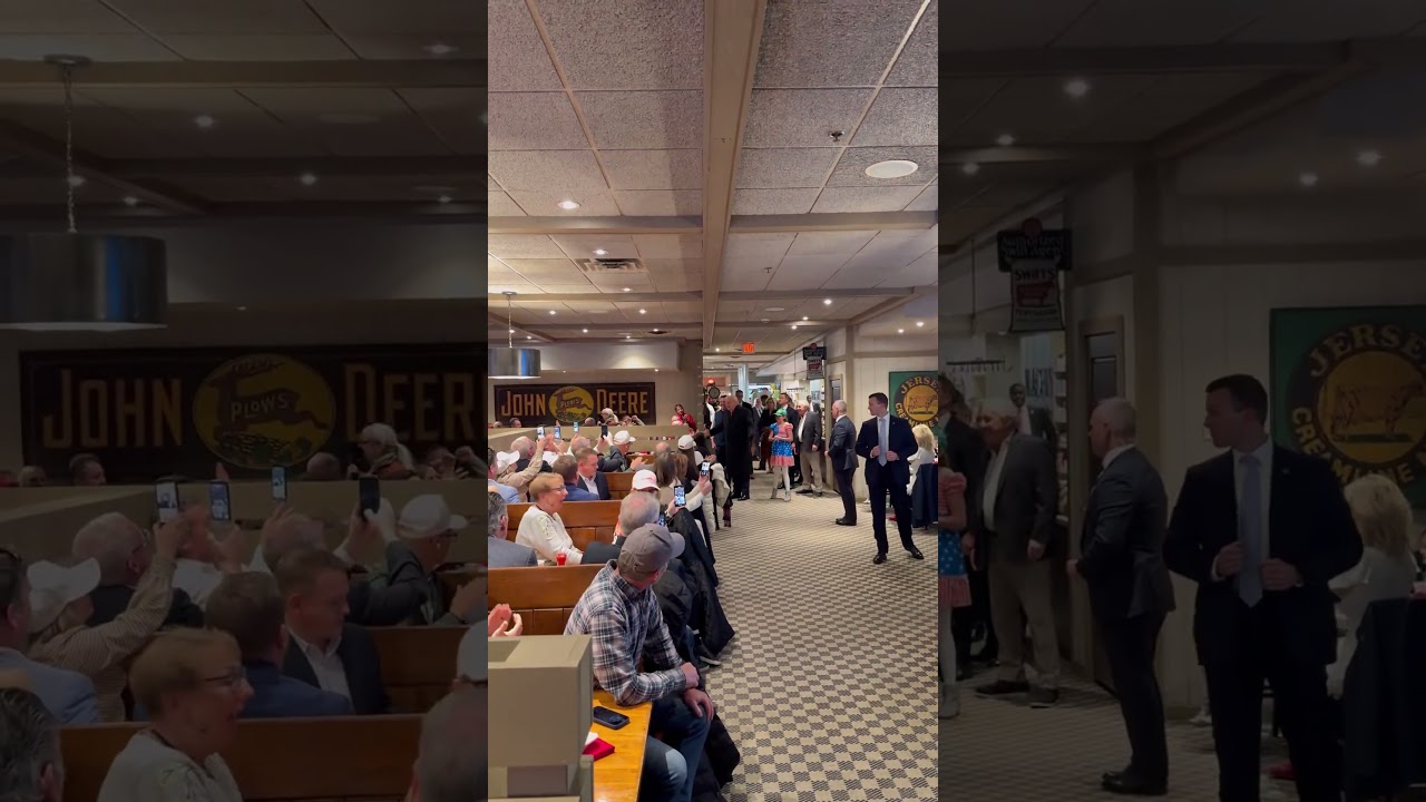 President Trump visits Machine Shed restaurant in Urbandale, Iowa
