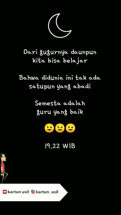 story WA renungan malam belajar dari semesta