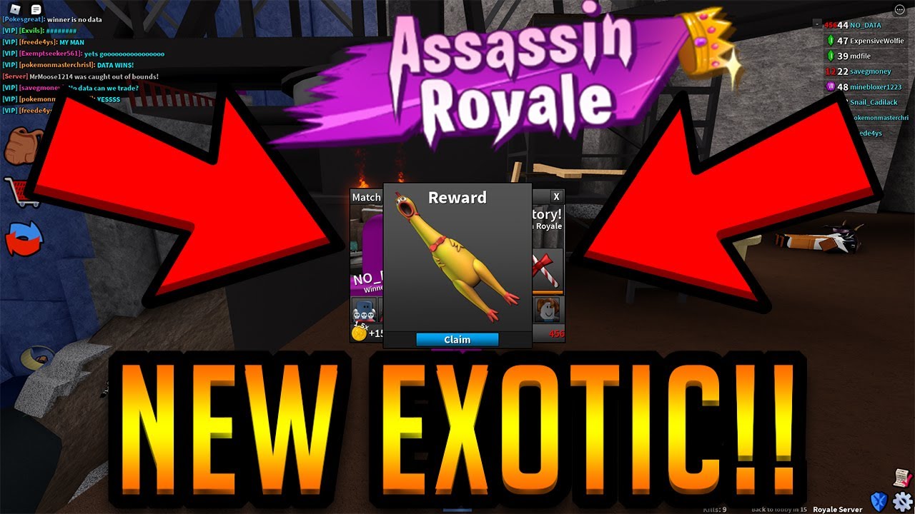 Free Exotic Knife Getting My First Victory Royale Roblox Assassin Youtube - my first exotic knife trade roblox assassin youtube