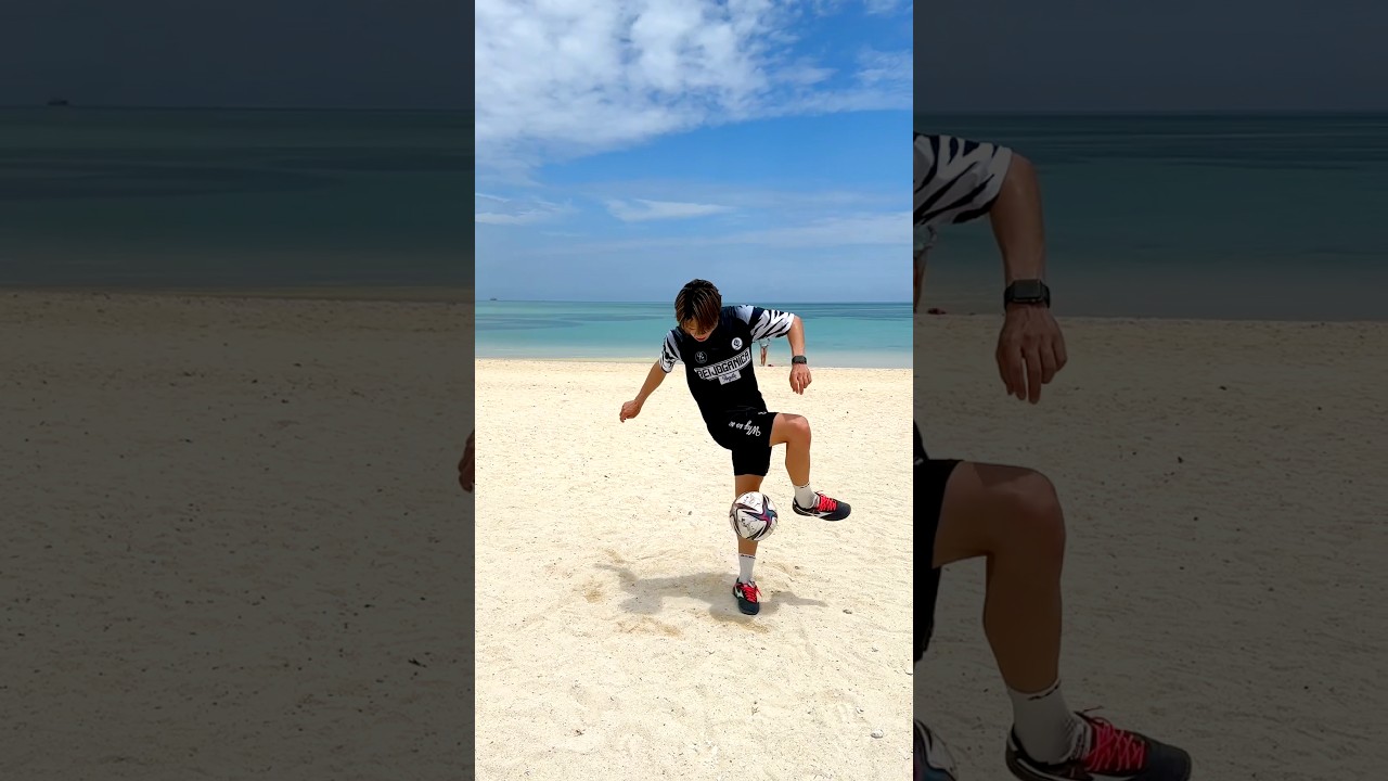 Beautiful ocean, football🌊⚽️#footballskill #football #soccer