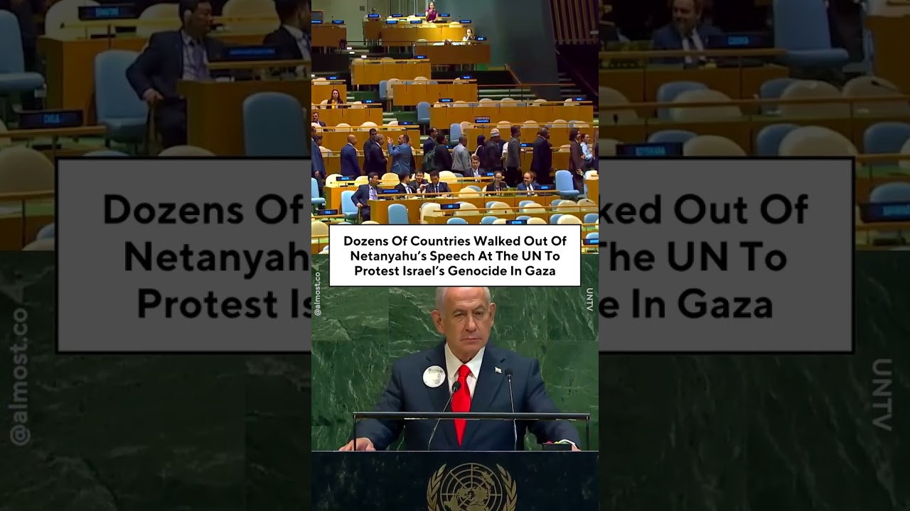 Dozens Of Countries Walked Out Of Netanyahu’s Speech At The UN To Protest Israel’s Genocide In Gaza