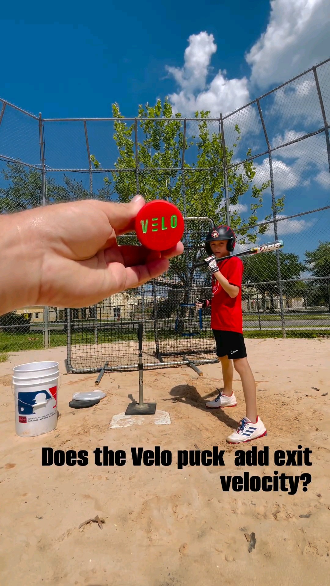 Velo Puck – Technologie D'entraînement Pour Battes De Baseball – Petit – Rouge – Neuf