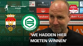 Lukkien na 1-1 gelijkspel tegen Willem II