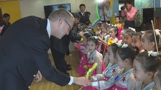平壌で子どもの健康行事 外交官や国連関係者招待