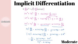 Calculus - HOW TO: Implicit Differentiation (Moderate Level)
