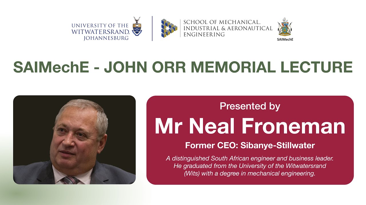SAIMechE John Orr Annual Lecture