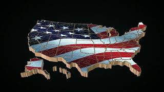 The United States of America Animated 3D Map