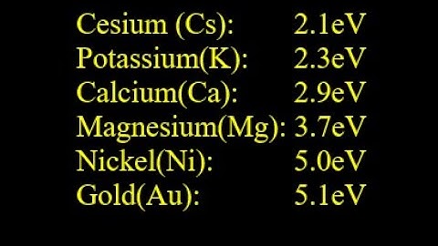 Photoelectric effect: which metals will eject electrons when visible light photons hit a sample?