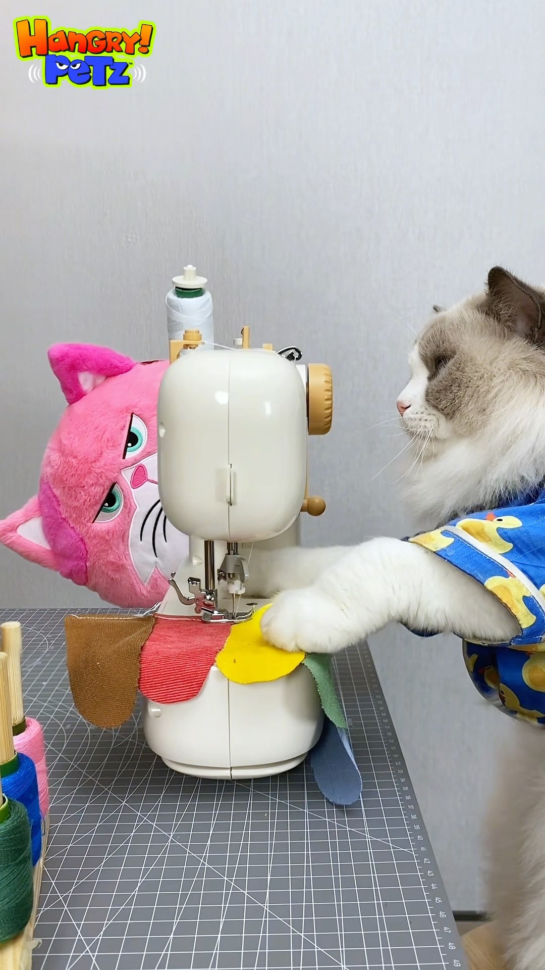 Puff fed one… now they ALL want food! ??️ @HangryPetz  #ThatLittlePuff #HangryPetz #alwayshangry