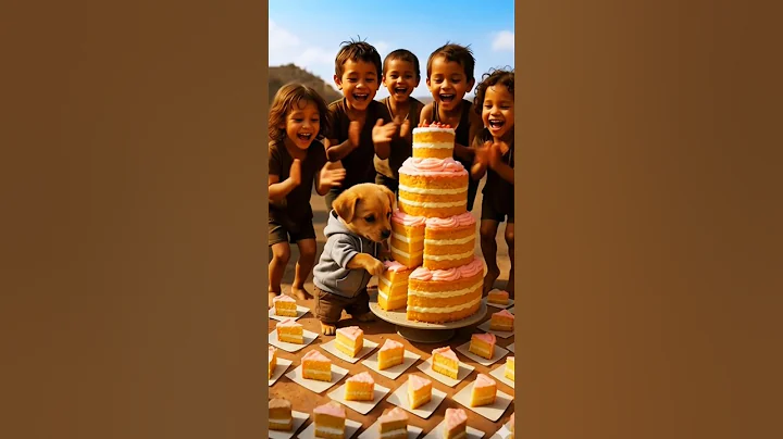 A Poor Baby Dog Makes Coconut Slices to Buy a Birthday Cake for Others #shorts #viralshorts