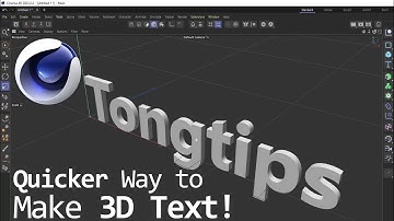 Cinema 4D Tips - Quickly Make A "3D Text" (Without Extruding Text Spline)