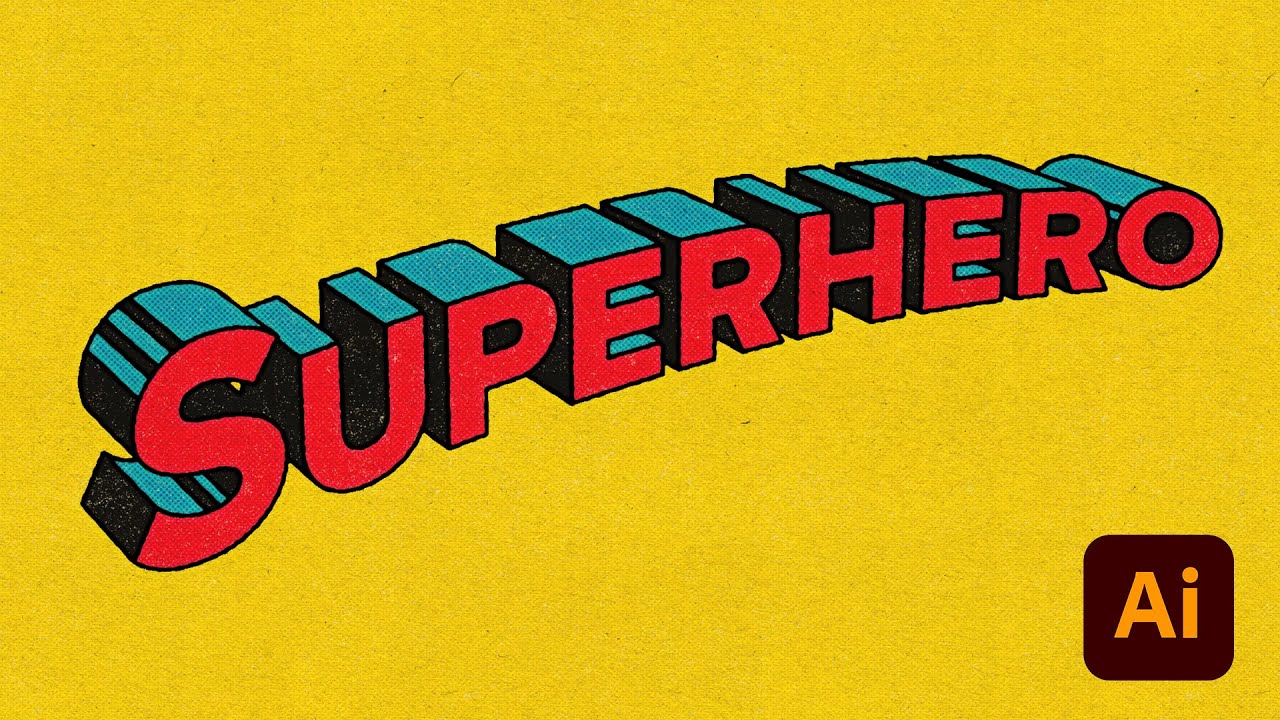 ปกหนังสือ vector  New Update  How to Create a Retro Superhero Comic Text Effect in Adobe Illustrator