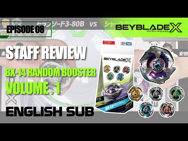BEYBLADEX】Staff Review EP8 BX-14 RANDOM BOOSTER Vol 1 (Eng sub