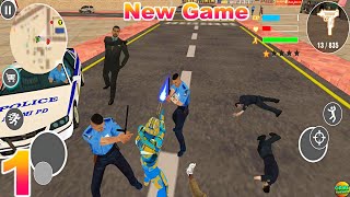 Miami Rope Hero Spider Gangster Crime City New Robot Hero Game Android FHD screenshot 5