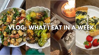 Vlog: What I Eat In A Week (Vegan) 011 Quiche, S'mores,Kale salad, Teriyaki Tofu |Grocery Haul