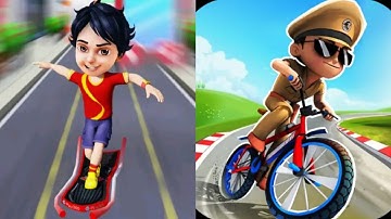 Shiva Skater Hero VS Little Singham Cycle Race Game 2025 Gameplay Android, ios #1