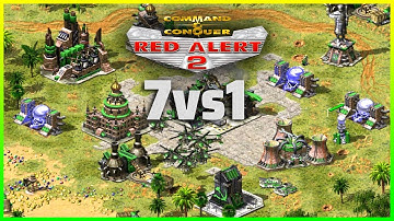 Red Alert 2 | Flak Them Down! | (7 vs 1 + Superweapons)