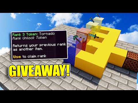 RANK GIVEAWAY + starting factory setup.. (SkyBlock #6)