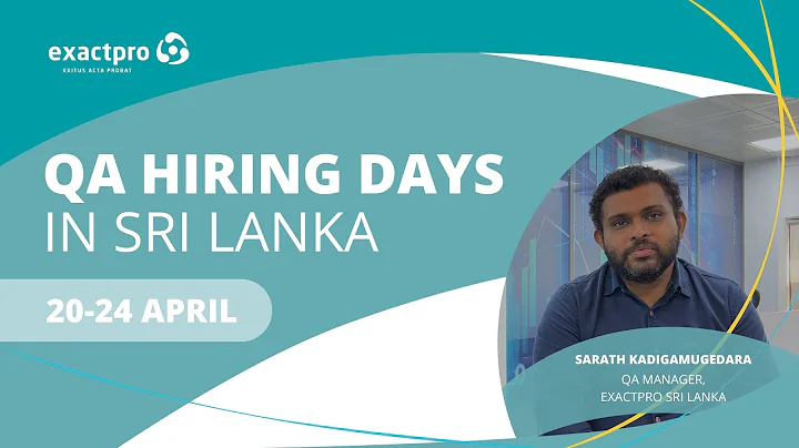 QA Hiring Days in Sri Lanka  Sarath Kadigamugedara