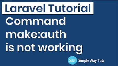 command "make:auth" is not defined | laravel tutorial