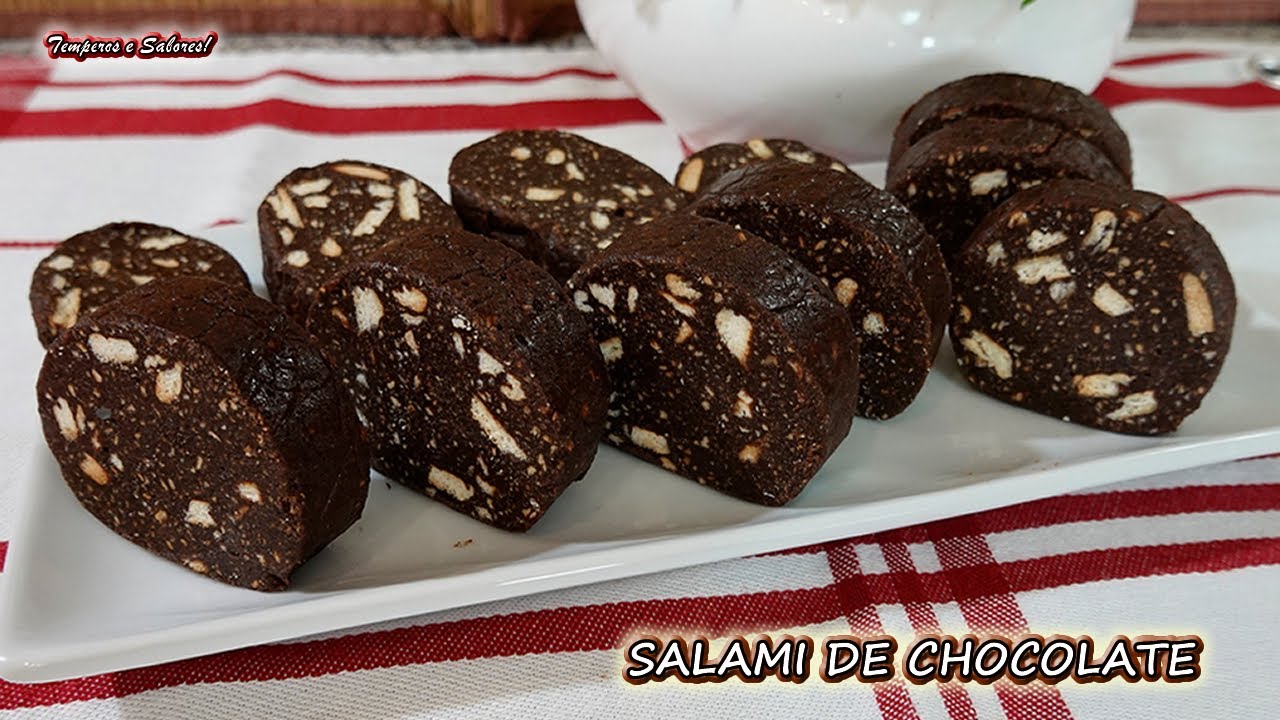 SALAMI DE CHOCOLATE DELICIOSO CHOCOLATE con sólo 5 ingredientes muy fàcil