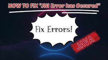 How to fix "JNI error has occured, Please check you installation and try again " | Quick Java Fixes