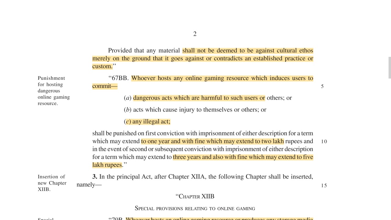 Proposed Amendment in IT Act 2018 | PUBG | Violence and repugnant to Cultural Ethos
