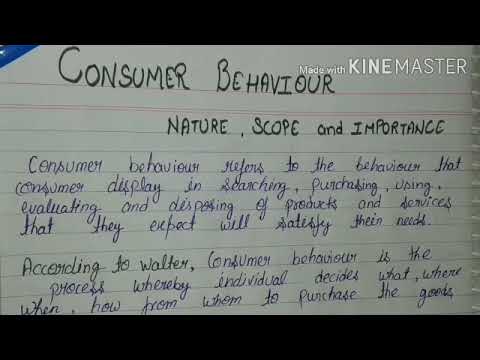 Nature, Scope and Importance of Consumer behaviour ||explained in hindi||