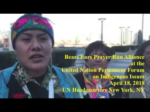 Bears Ears Prayer Run Alliance at UN Permanent Forum 2018