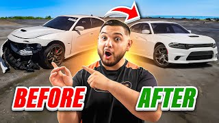 REBUILDING A WRECKED DODGE CHARGER FROM AN AUCTION!😱🤯