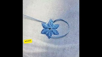 Cách thêu ngôi sao 6 cánh vá vết rách hình tròn