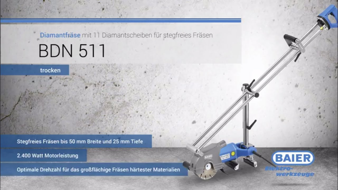 BDN 511 - Diamantfräse mit 11 Diamantscheiben