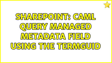 Sharepoint: CAML query managed metadata field using the TermGuid