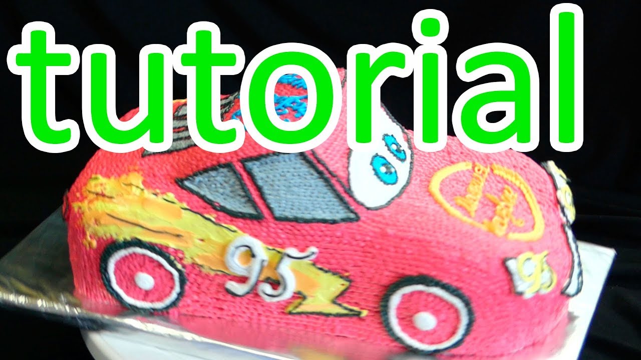 Lightning McQueen cake tutorial