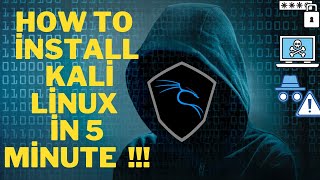 HOW TO İNSTALL KALİ LİNUX İN 5 MİNUTE |TUTORİAL | So easy