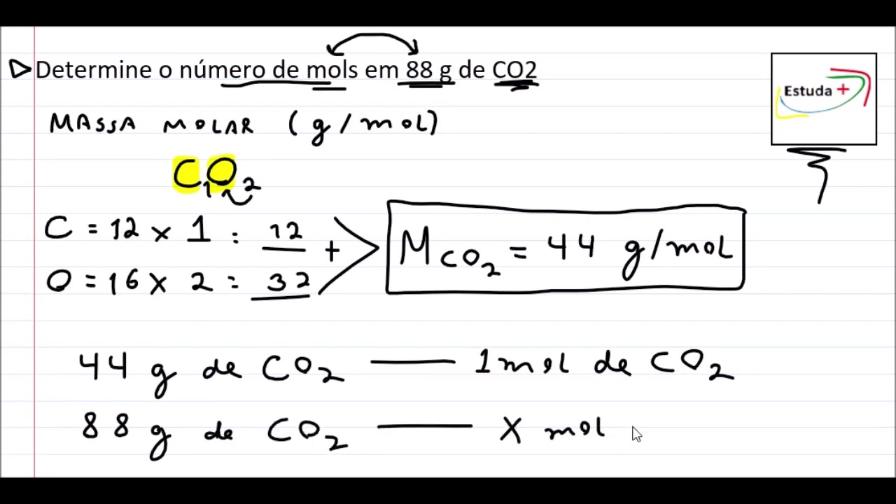 Determine O N mero De Mols Em 88 G De CO2 YouTube