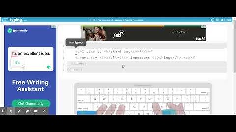 typing.com HTML Coding Essentials