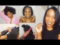 Wash, Blow Out &amp; Flat Iron Routine for Natural Hair | ➟ Type 4C