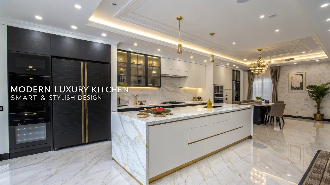 Modern Luxury Kitchen Design | Smart & Stylish Cooking Space - YouTube