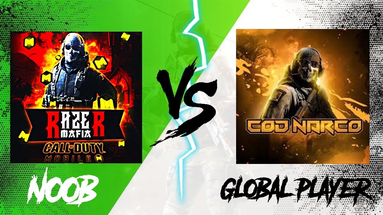 COD NARCO VS RAZER MAFIA | GLOBAL PLAYER VS NOOB PLAYER | CALL OF DUTY ...