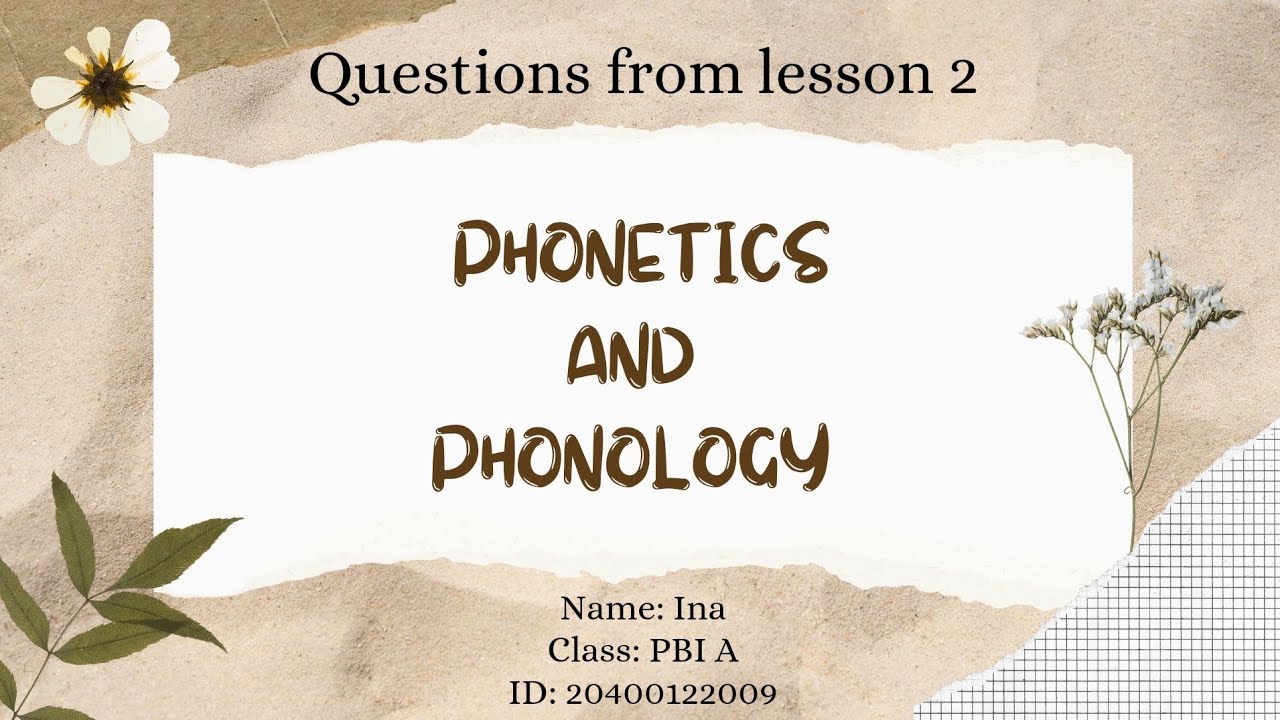 essay questions on phonetics