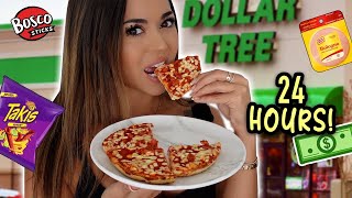 EATING DOLLAR STORE FOODS FOR 24 HOURS CHALLENGE!